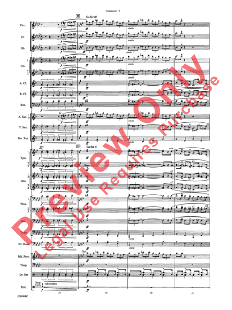 Swing's the Thing Concert Band scores gallery preview page 12