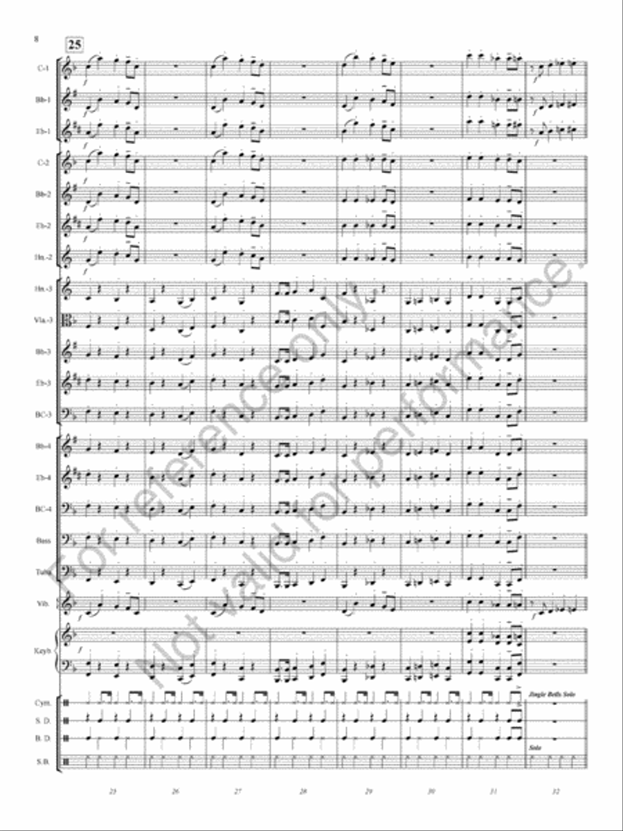 Jingle Jazz Concert Band scores gallery preview page 9