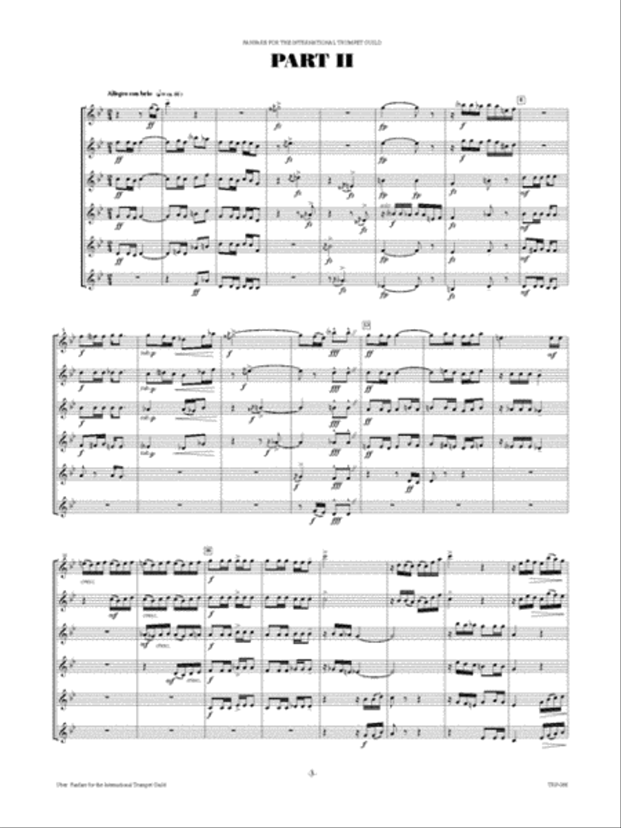 Fanfare for the International Trumpet Guild Small Ensemble scores gallery preview page 3