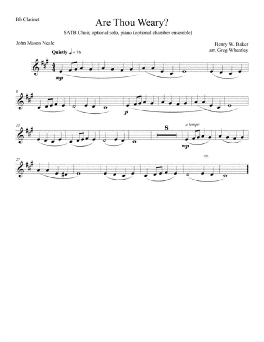 Art Thou Weary? 4-Part scores gallery preview page 4