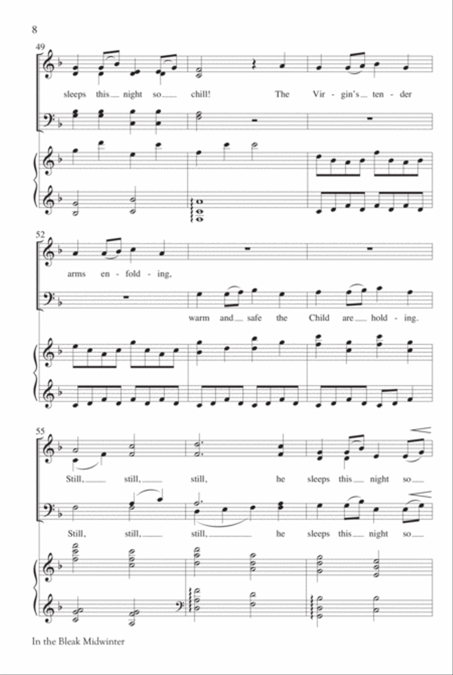 In the Bleak Midwinter 4-Part scores gallery preview page 8