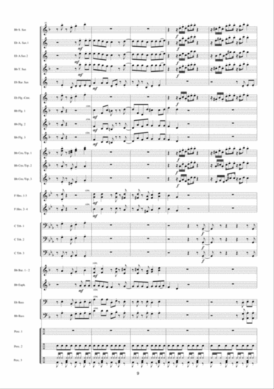 Let's Get Loud Fanfare Band scores gallery preview page 10