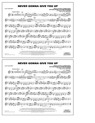 Book cover for Never Gonna Give You Up - 3rd Bb Trumpet