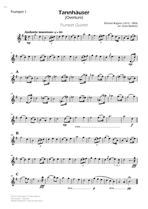 Tannhäuser (Overture) - Trumpet Quartet (Individual Parts)