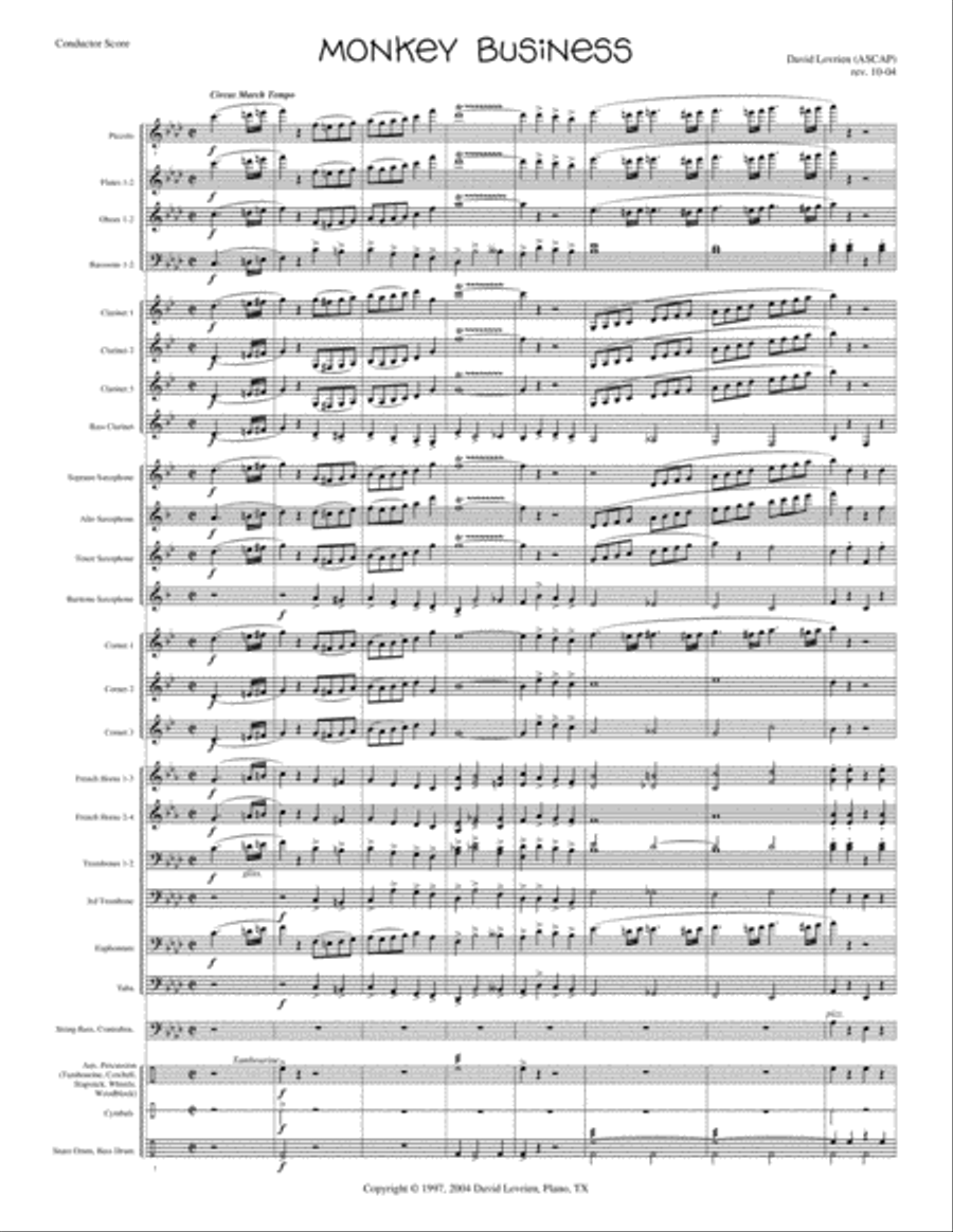 Monkey Business Concert Band scores gallery preview page 2