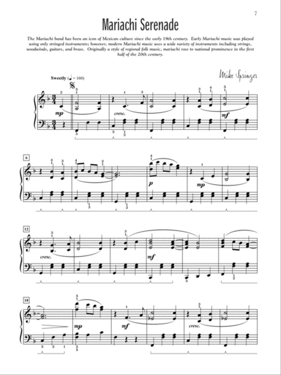 Mexico -- South of the Border Piano Solo scores gallery preview page 4