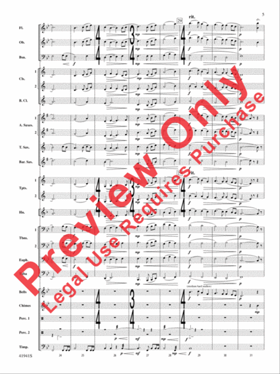 Forgotten Heroes Concert Band scores gallery preview page 6