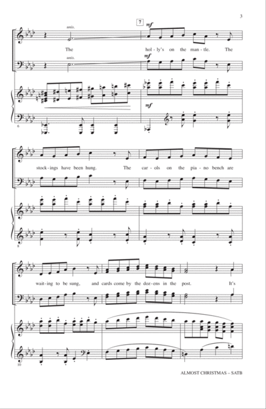 Almost Christmas 4-Part scores gallery preview page 2