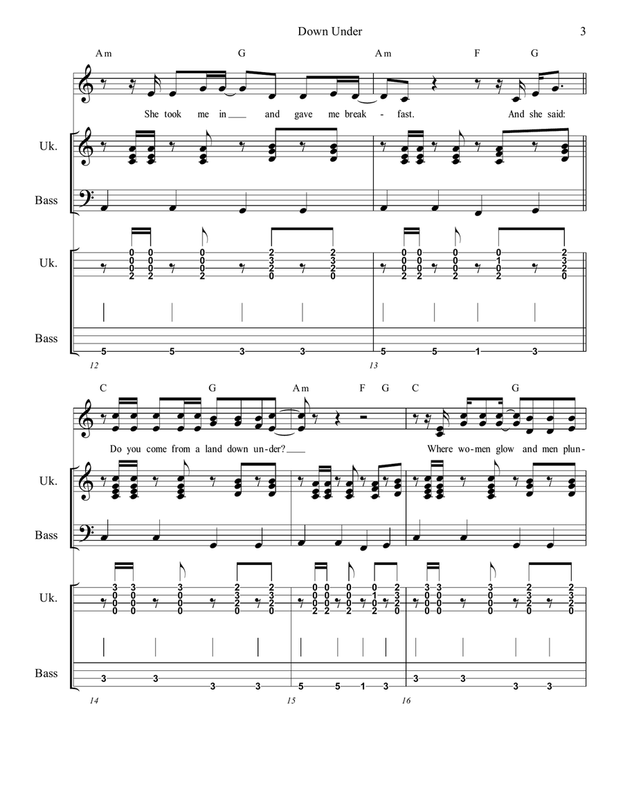 Down Under Small Ensemble scores gallery preview page 3