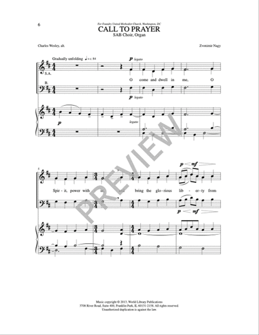 Call to Prayer 4-Part scores gallery preview page 7