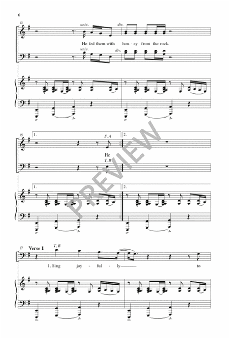Honey from the Rock - Volume 1 4-Part scores gallery preview page 7
