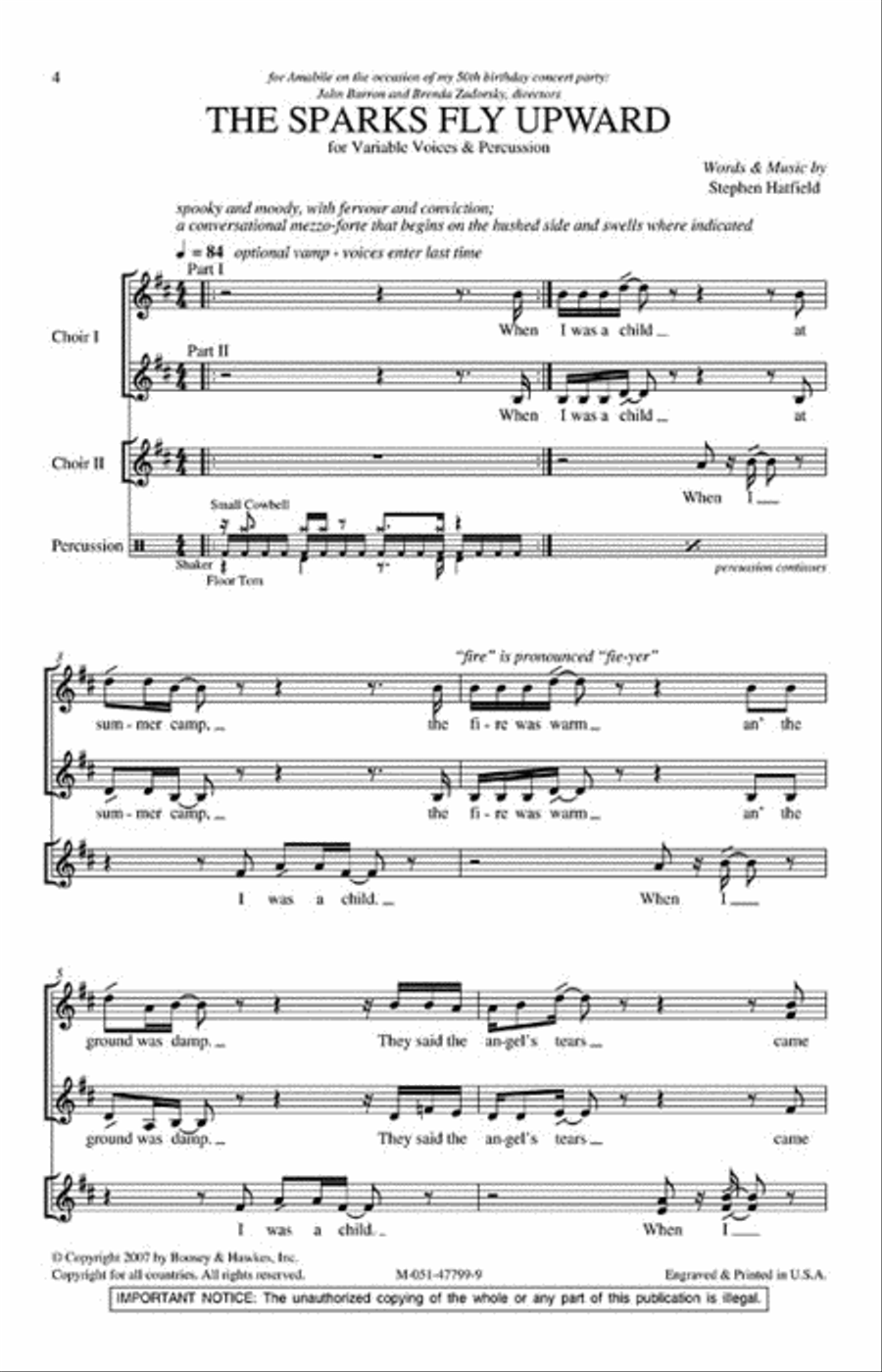 The Sparks Fly Upward The Sparks Fly Upward Choir scores gallery preview page 2