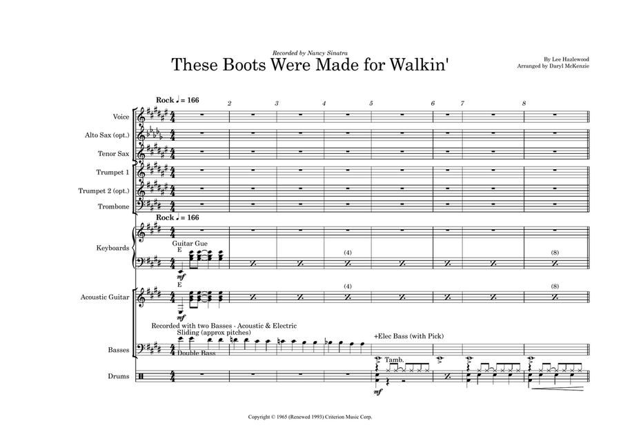 These Boots Are Made For Walkin' Small Ensemble scores gallery preview page 1