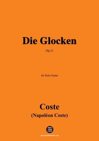 Coste-Die Glocken,Op.21,for Guitar image number null