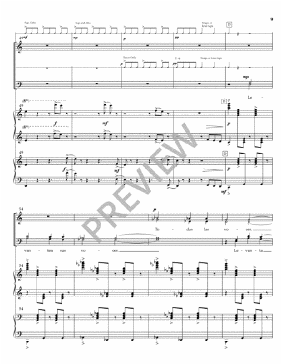 Ritmo (SATB Piano Score) Ritmo (SATB Piano Score) 4-Part scores gallery preview page 8