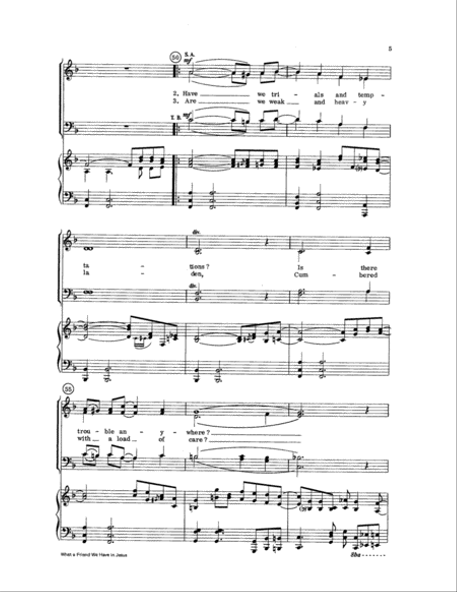 What a Friend We Have in Jesus Choir scores gallery preview page 5