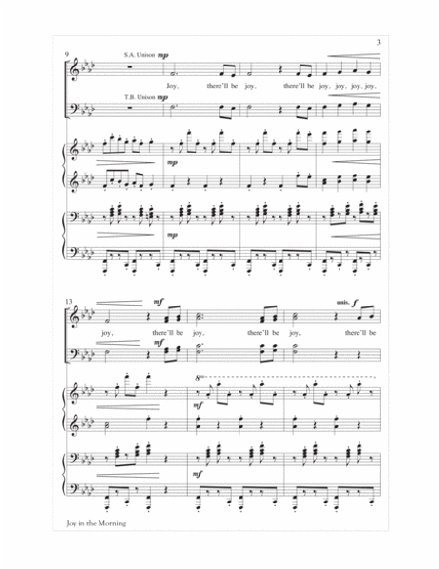 Joy in the Morning Joy in the Morning 4-Part scores gallery preview page 3