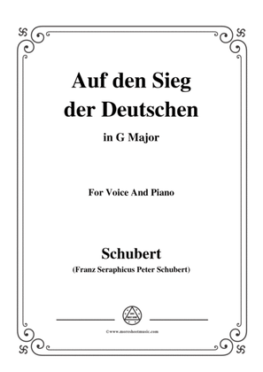 Schubert-Auf den Sieg der Deutschen,in G Major,for Voice,2 Violins&Cello