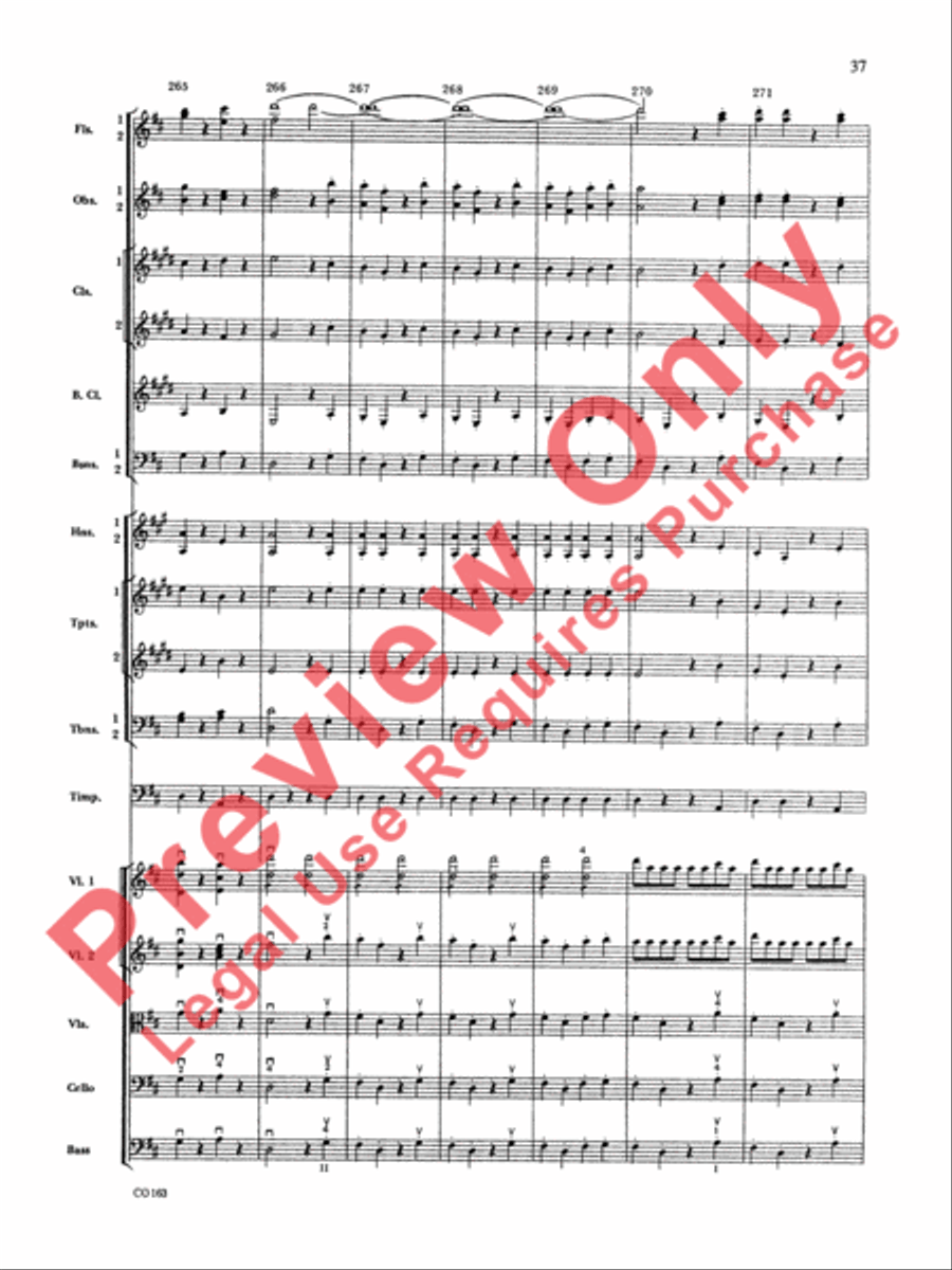 The Marriage of Figaro -- Overture Full Orchestra scores gallery preview page 40