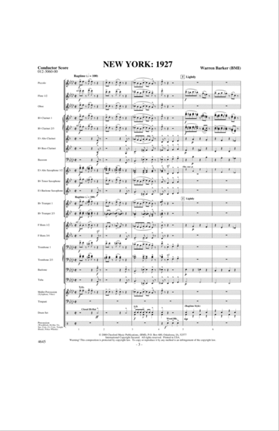 New York: 1927 Concert Band scores gallery preview page 2