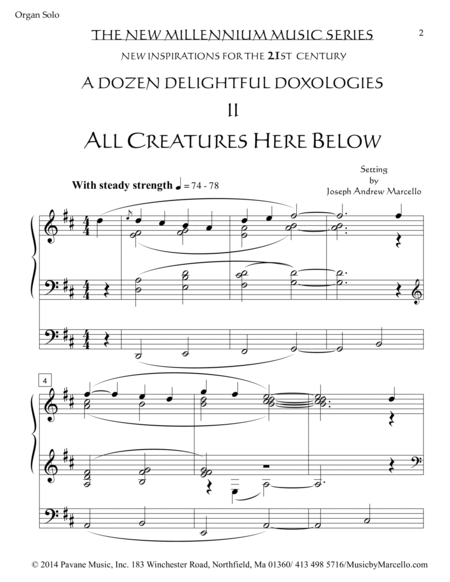 Delightful Doxology II - All Creatures Here Below - Organ (D) image number null