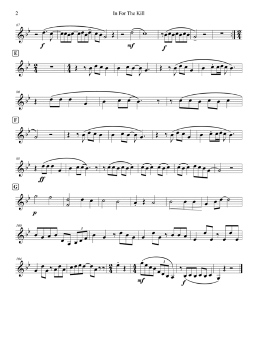In For The Kill String Quartet scores gallery preview page 3