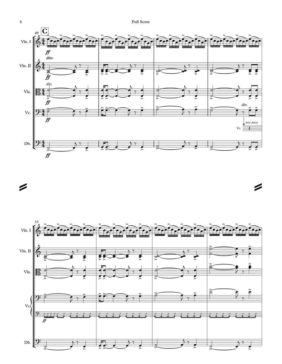 No Time For Caution from the Paramount Pictures film INTERSTELLAR String Orchestra scores gallery preview page 5