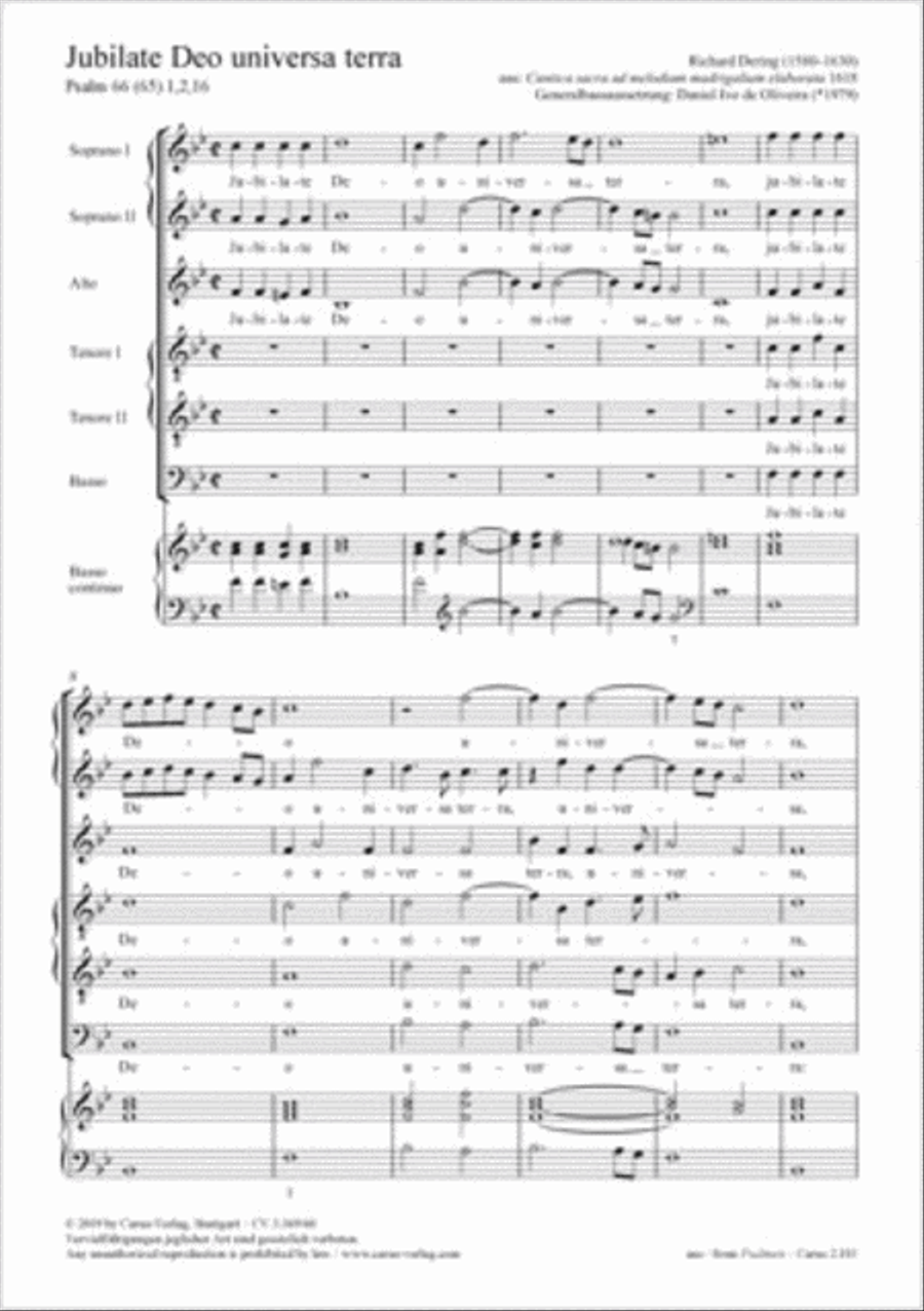 Jubilate Deo universa terra SSAATB scores gallery preview page 1