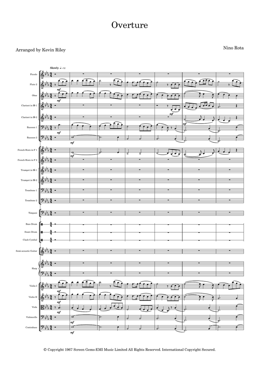 Overture Full Orchestra scores gallery preview page 1