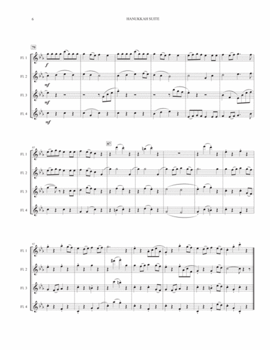 Hanukkah Suite (for flute quartet) image number null