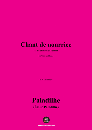 Paladilhe-Chant de nourrice,from 'La chanson de l'enfant',in A flat Major