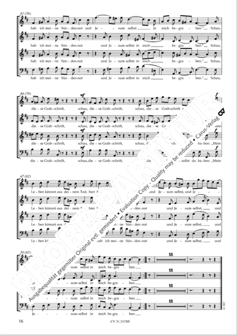 St. Mark Passion (Markus-Passion) 4-Part scores gallery preview page 17