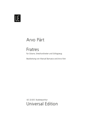 Book cover for Fratres