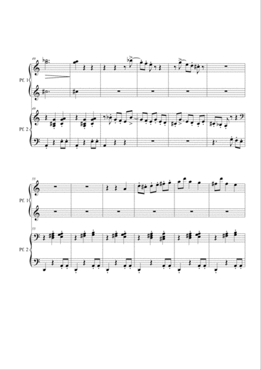 Anitra's dance. 4 hands Piano scores gallery preview page 5