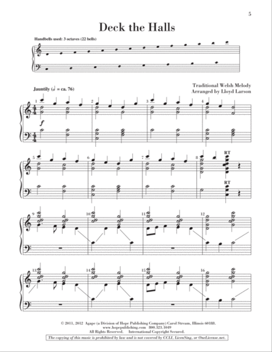 Keep It Simple 5 (Christmas Sacred and Secular) 3-Octaves scores gallery preview page 8