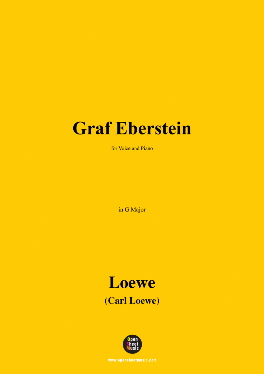 C. Loewe-Graf Eberstein(Zu Speier im Saale da hebt sich ein Klingen),in G Major Voice scores gallery preview page 1