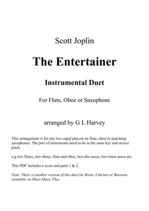 Book cover for The Entertainer (Flute, Oboe or Saxophone Duet)