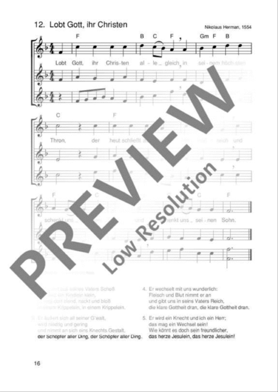 Die schönsten Weihnachtslieder SSA scores gallery preview page 17