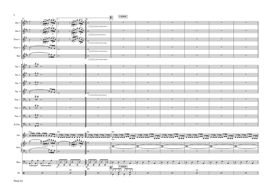 Hung Up Large Ensemble scores gallery preview page 6