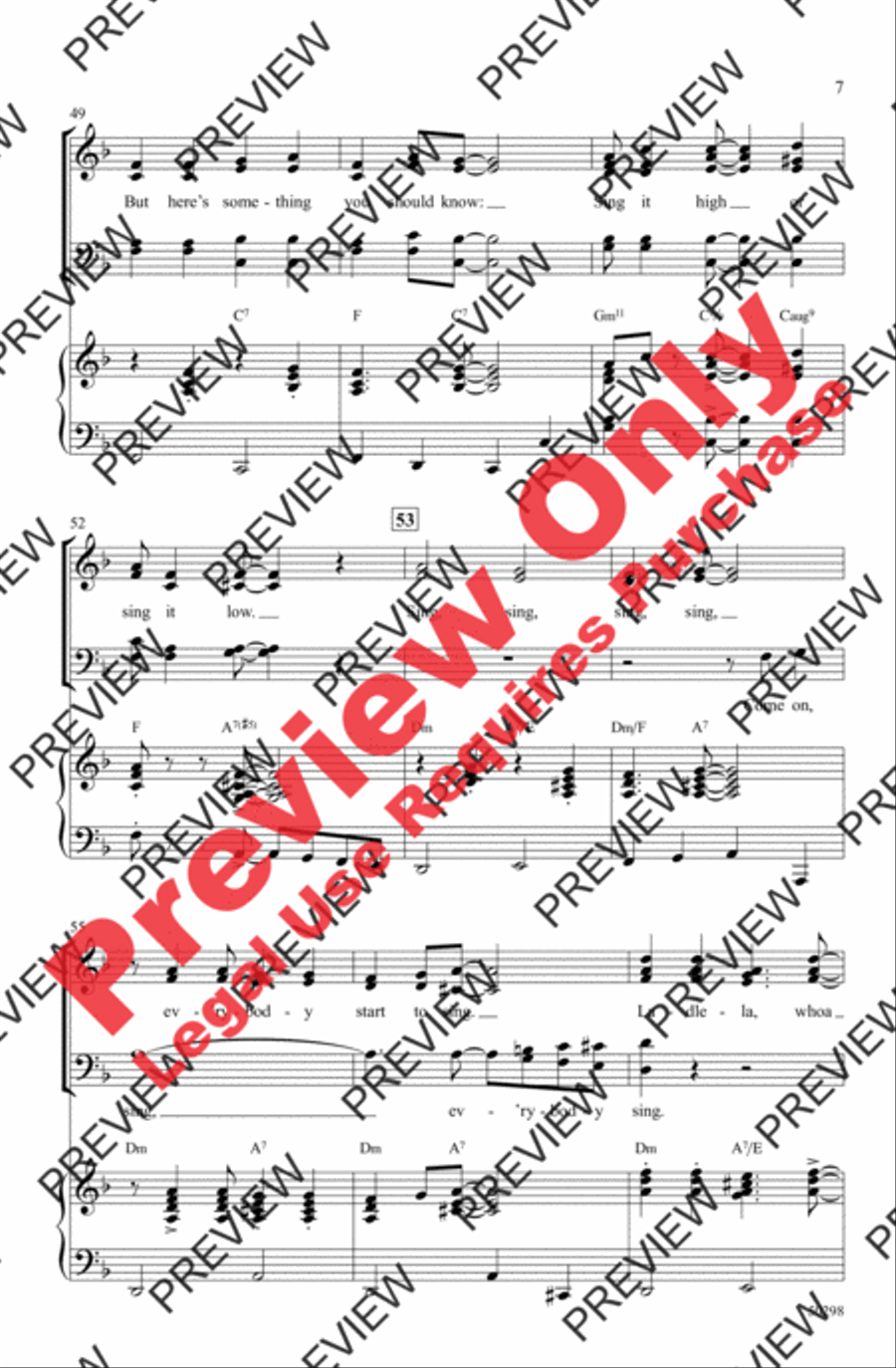 Sing, Sing, Sing 4-Part scores gallery preview page 7
