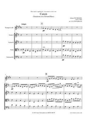 Pachelbel's Canon - String Quartet and Trumpet