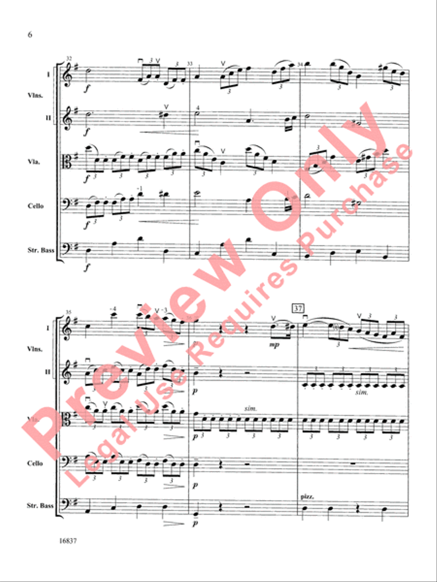 Adagio Cantabile Adagio Cantabile String Orchestra scores gallery preview page 7
