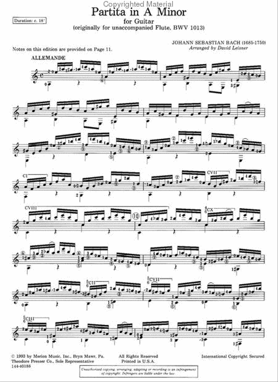 Partita in A Minor Chamber Music scores gallery preview page 2