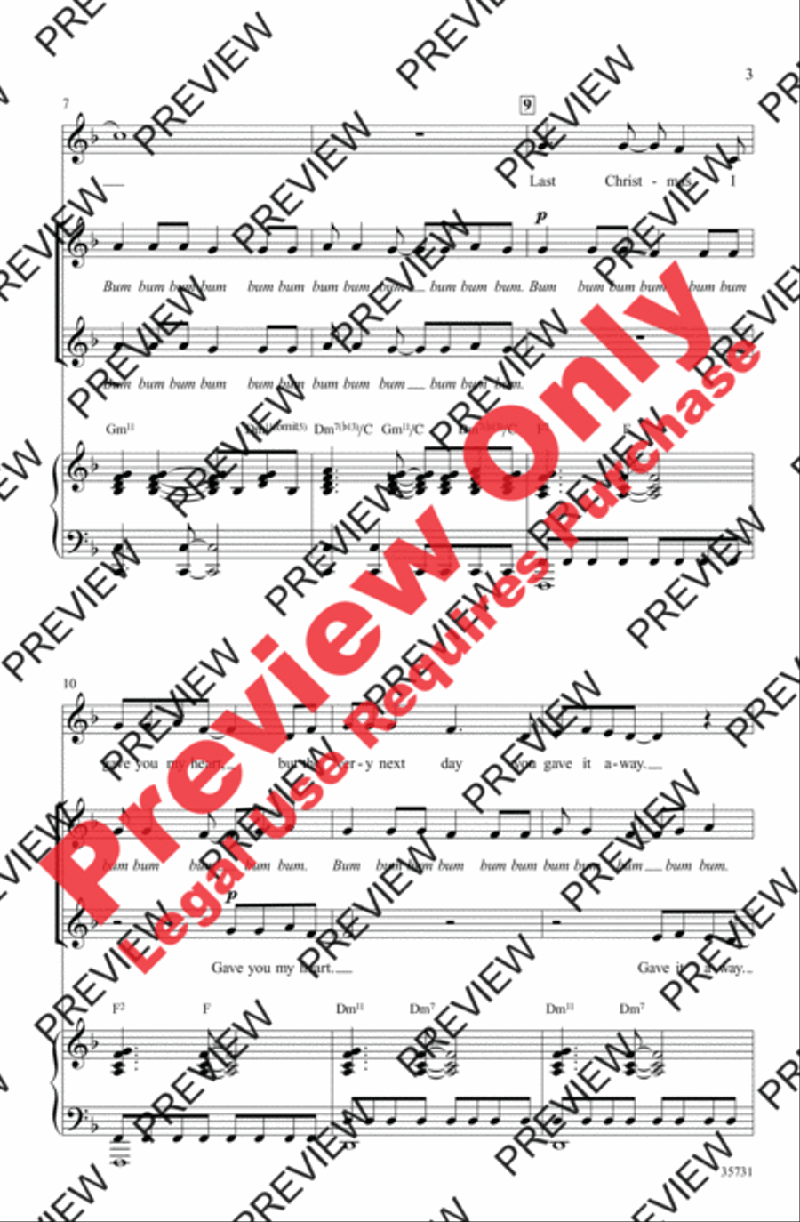 Last Christmas Women's Choir scores gallery preview page 3