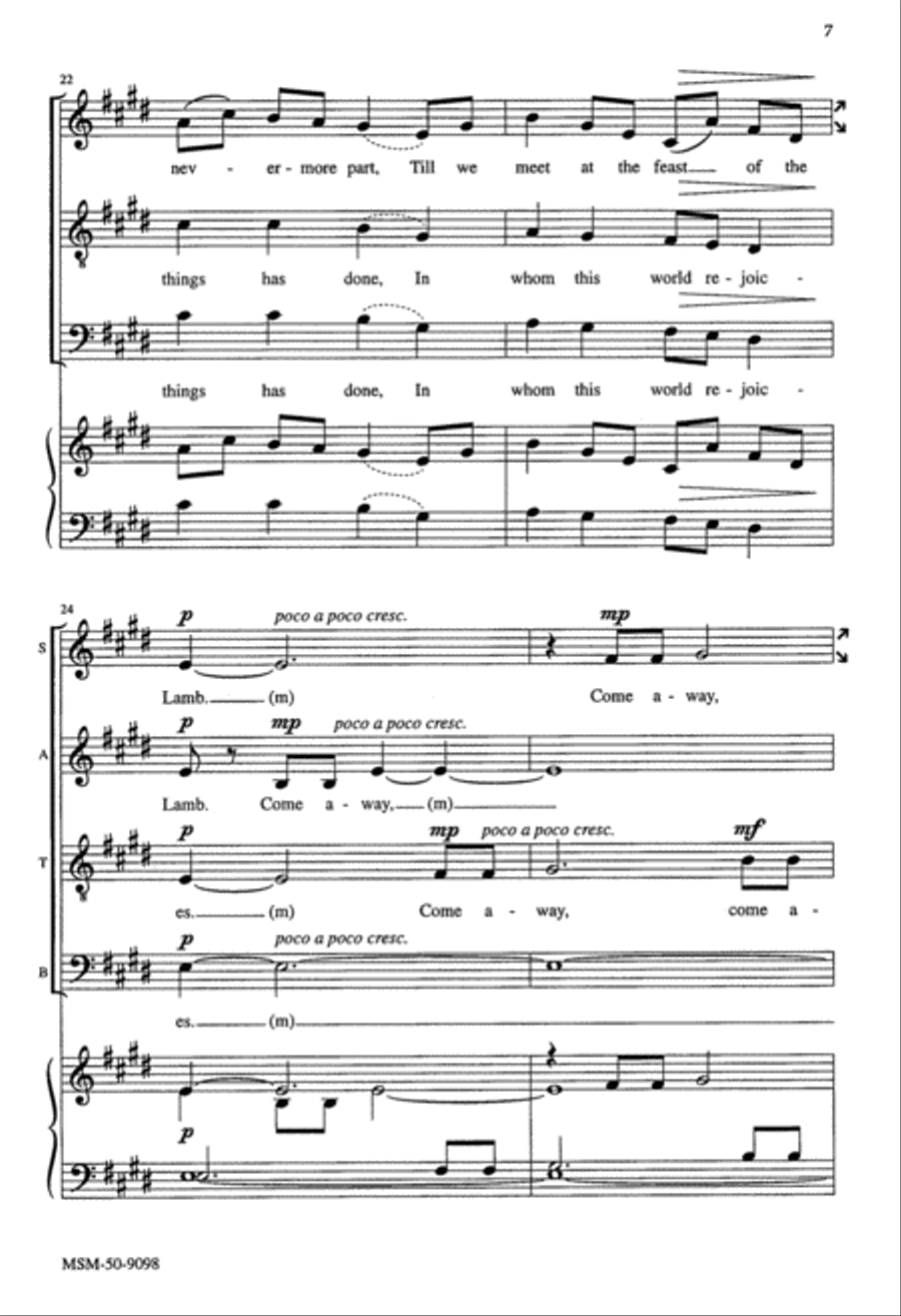 Come Away to the Skies SSATB scores gallery preview page 7