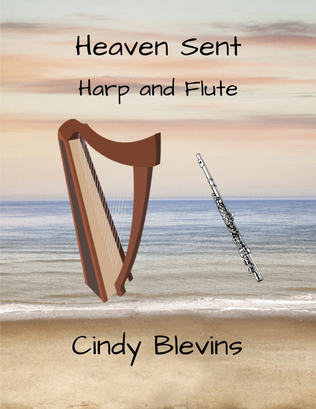 Book cover for Heaven Sent, for Harp and Flute