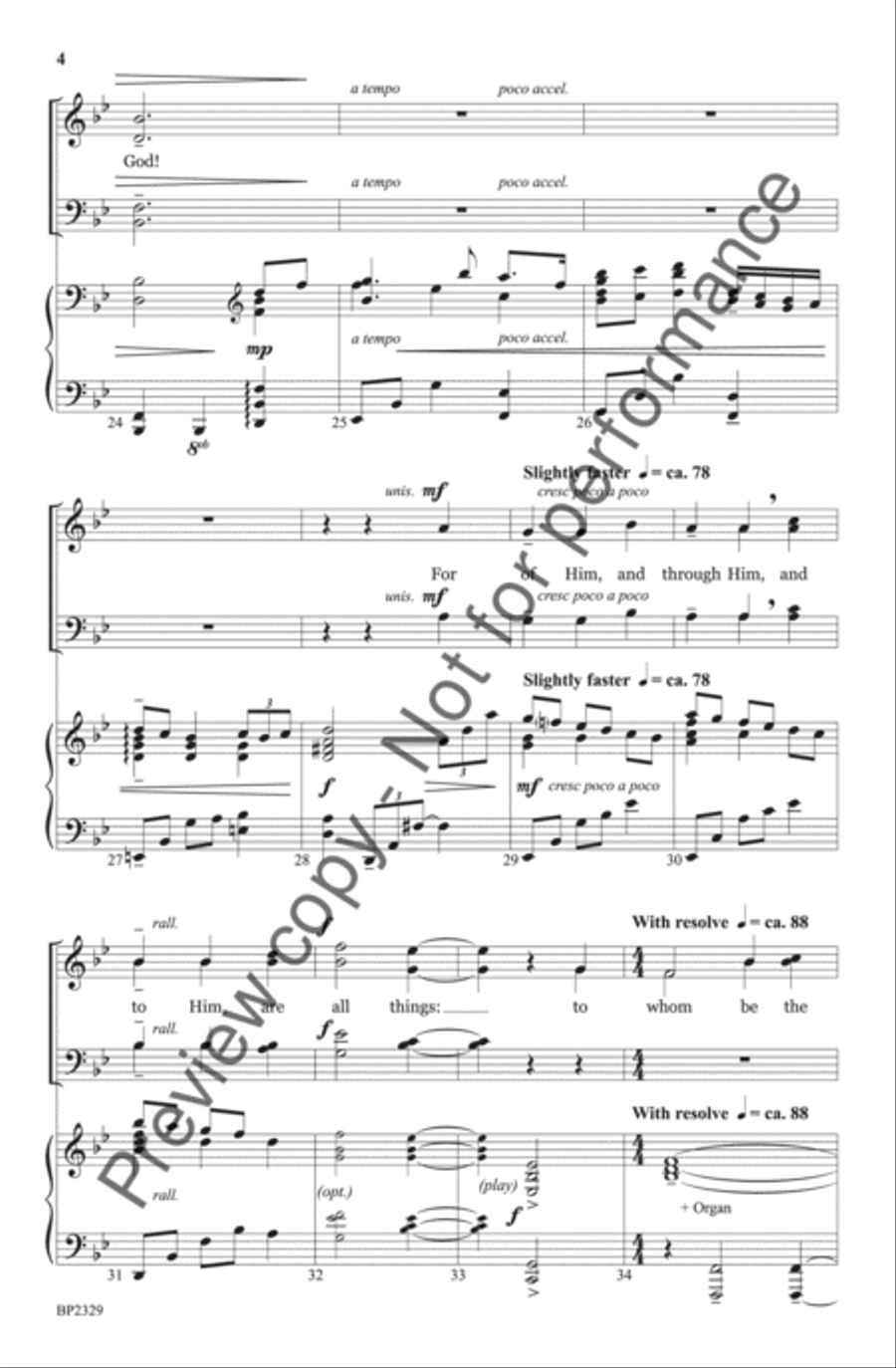 O God Beyond All Praising 4-Part scores gallery preview page 5