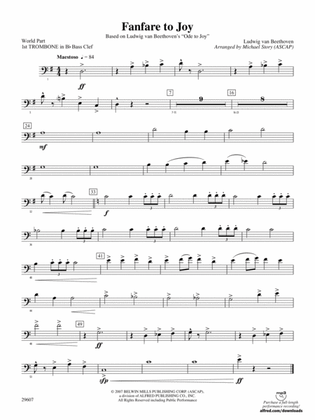 Fanfare to Joy: (wp) 1st B-flat Trombone B.C.