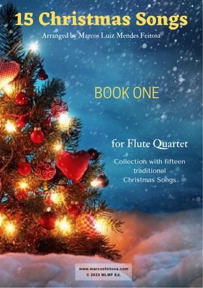 Book cover for 15 Christmas Songs (BOOK 1) - Flute Quartet