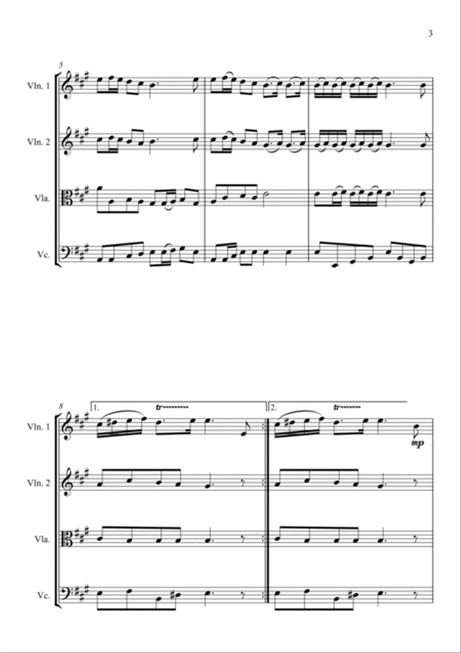 La Rejouissance (from Music for the Royal Fireworks) - String Quartet String Quartet scores gallery preview page 6
